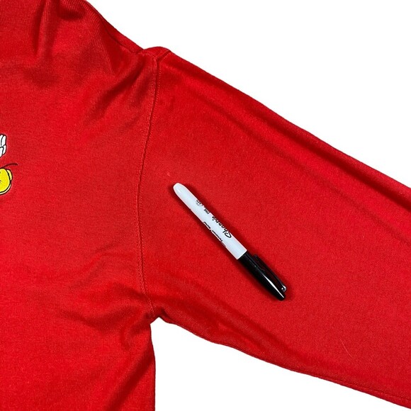 Walt Disney World Mickey Sweater Adult Small Red Sweatshirt - Picture 7 of 15